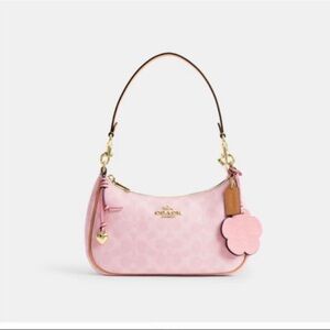 Coach Powder Pink Teri Shoulder Bag with Charms